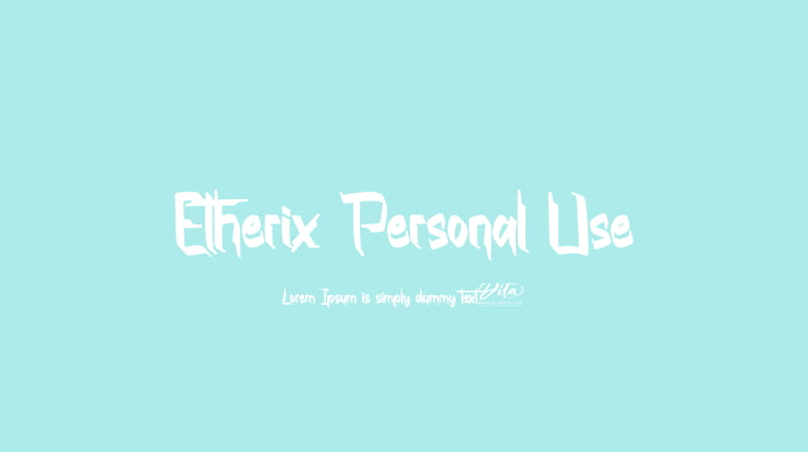 Etherix Personal Use Font