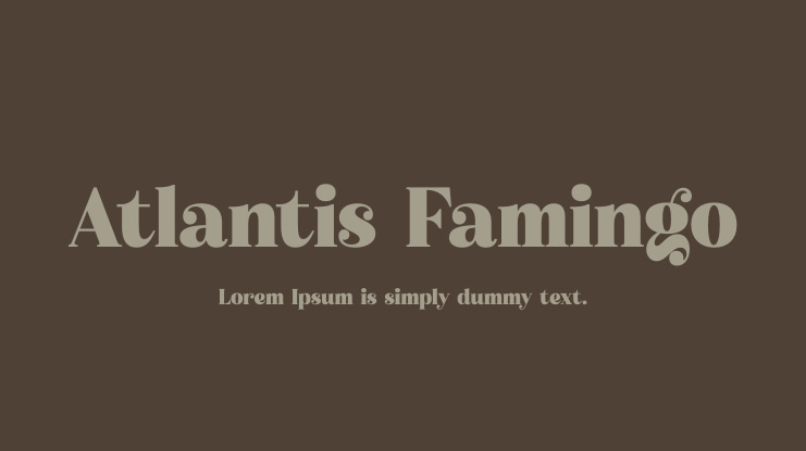 Atlantis Famingo Font