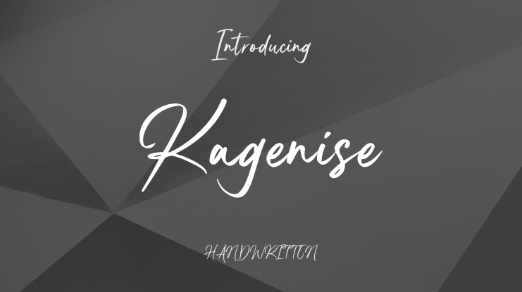 Kagenise Font