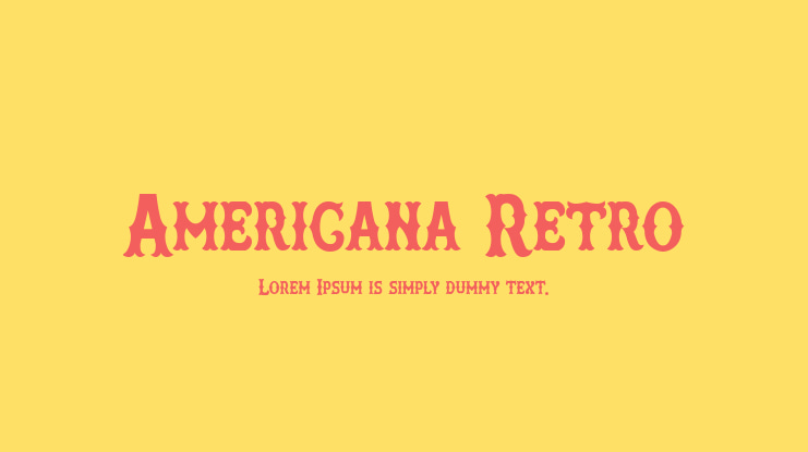 Americana Retro Font