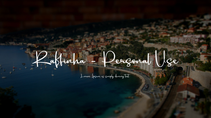 Raffinha - Personal Use Font
