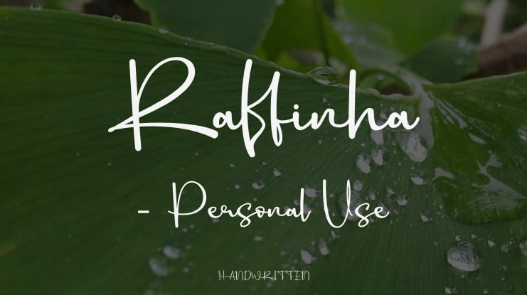 Raffinha - Personal Use Font