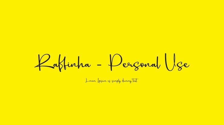Raffinha - Personal Use Font