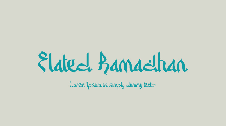 Elated Ramadhan Font