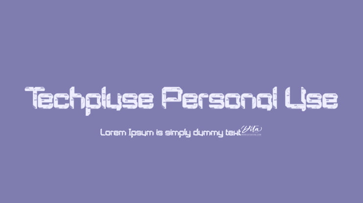 Techpluse Personal Use Font