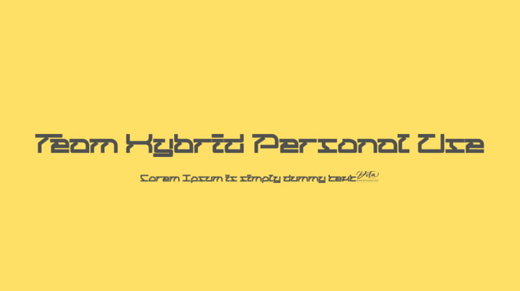 Team Hybrid Personal Use Font