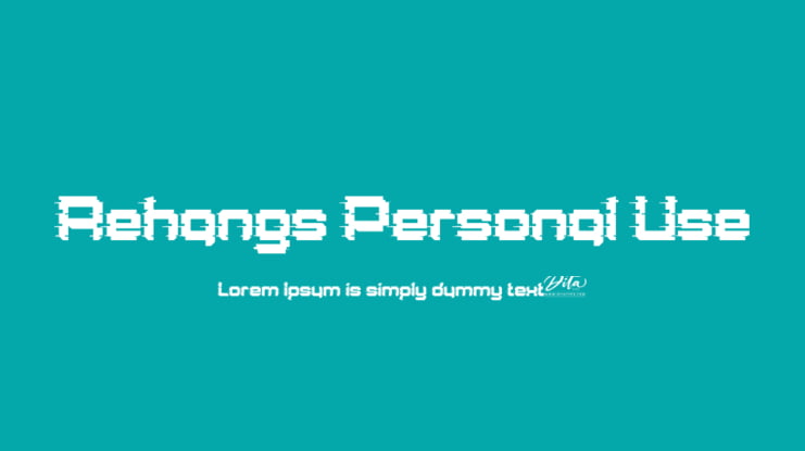 Rehangs Personal Use Font