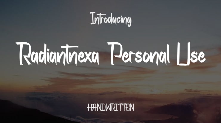 Radiantnexa Personal Use Font