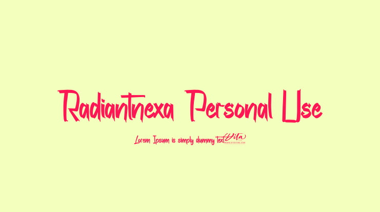 Radiantnexa Personal Use Font