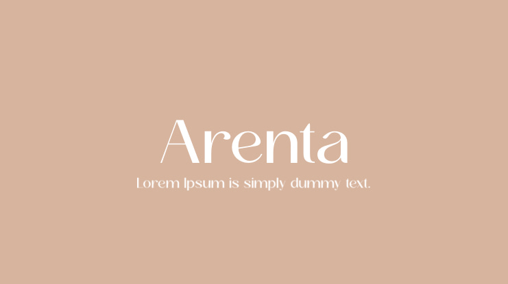 Arenta Font