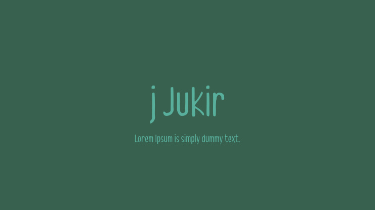 j Jukir Font