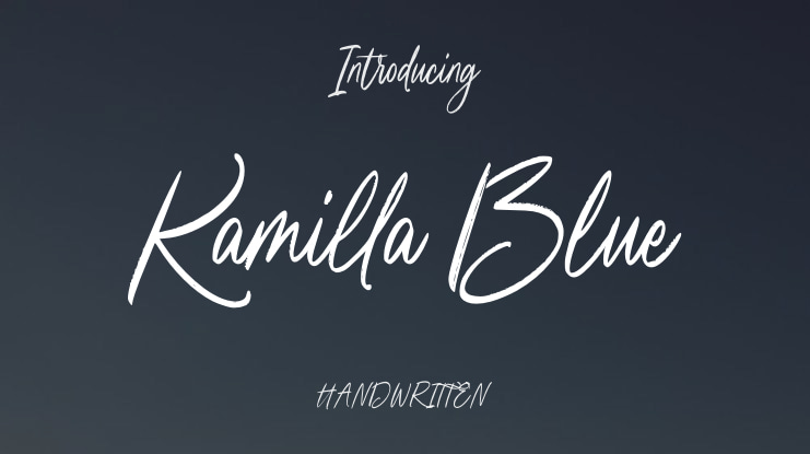 Kamilla Blue Font