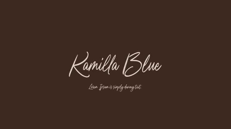 Kamilla Blue Font