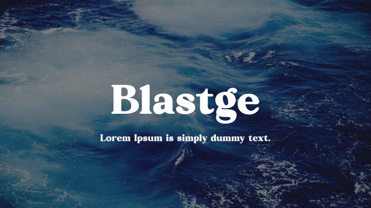 Blastge Font