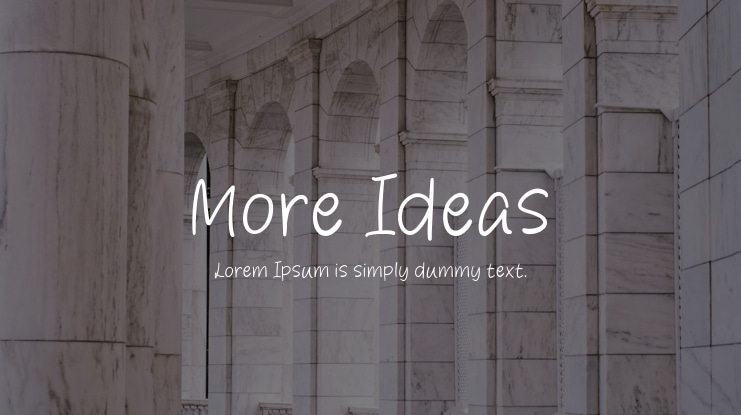 More Ideas Font