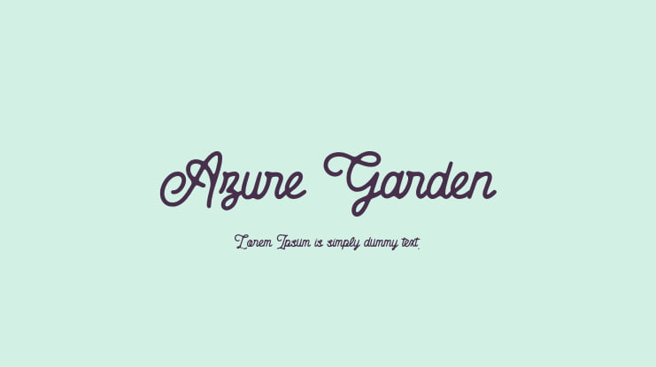 Azure Garden Font
