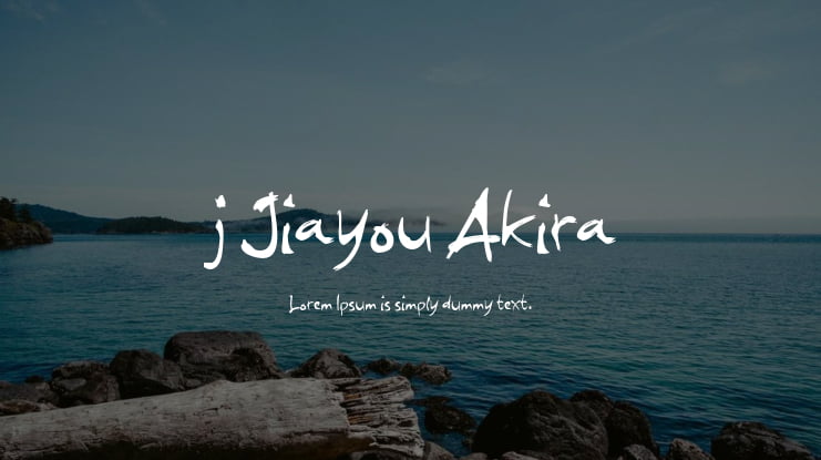 j Jiayou Akira Font