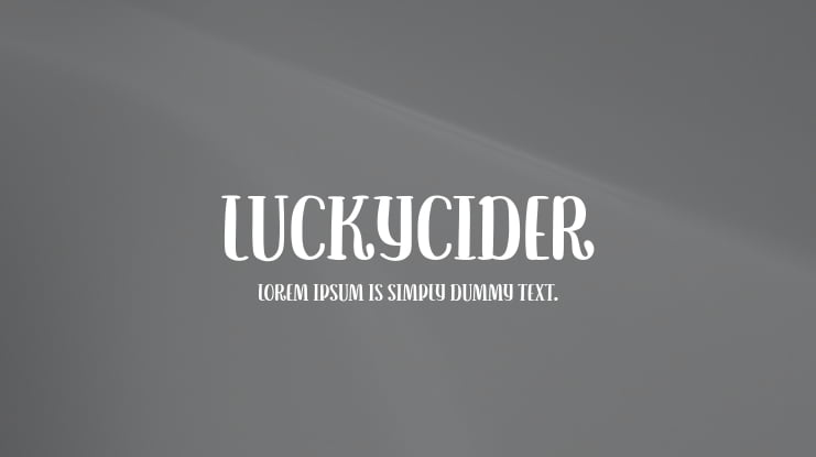 LuckyCider Font