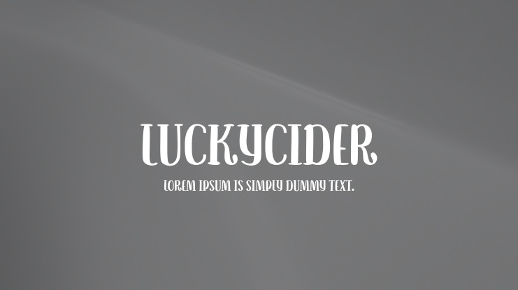 LuckyCider Font