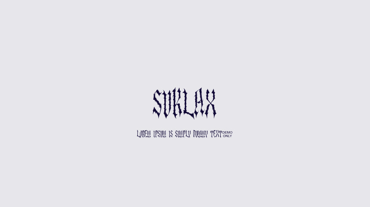 Suklax Font