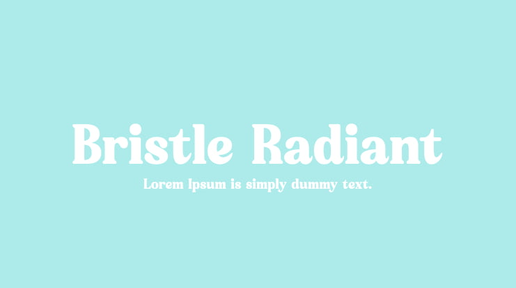 Bristle Radiant Font