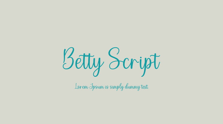 Betty Script Font
