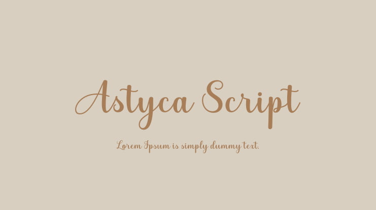 Astyca Script Font