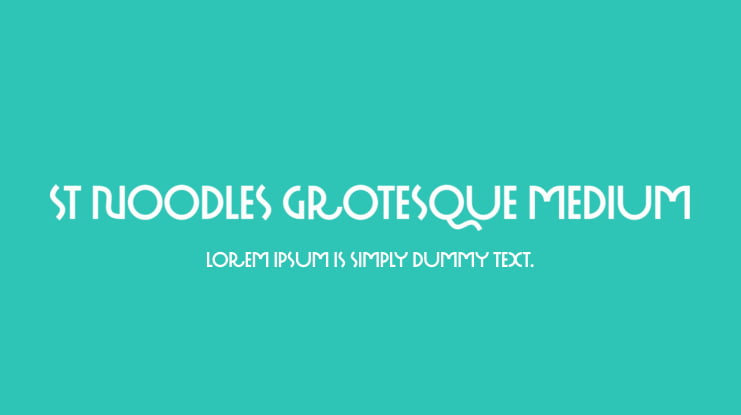 ST Noodles Grotesque Medium Font