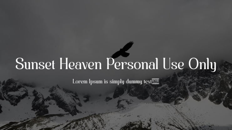 Sunset Heaven Personal Use Only Font