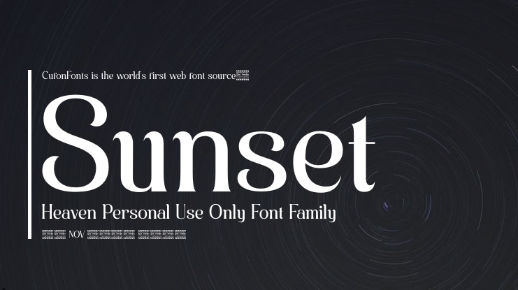 Sunset Heaven Personal Use Only Font