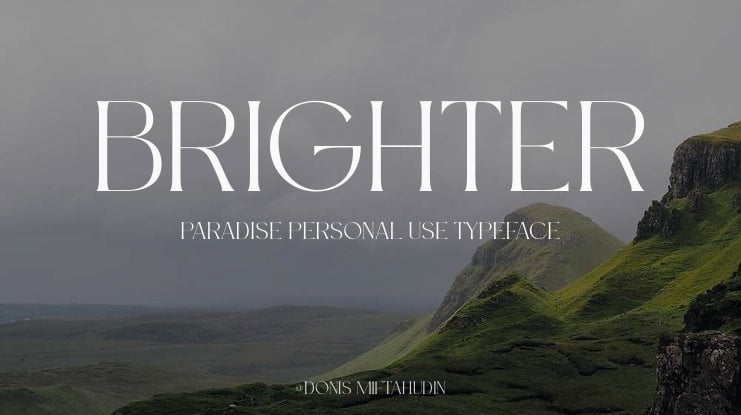Brighter Paradise Personal Use Font