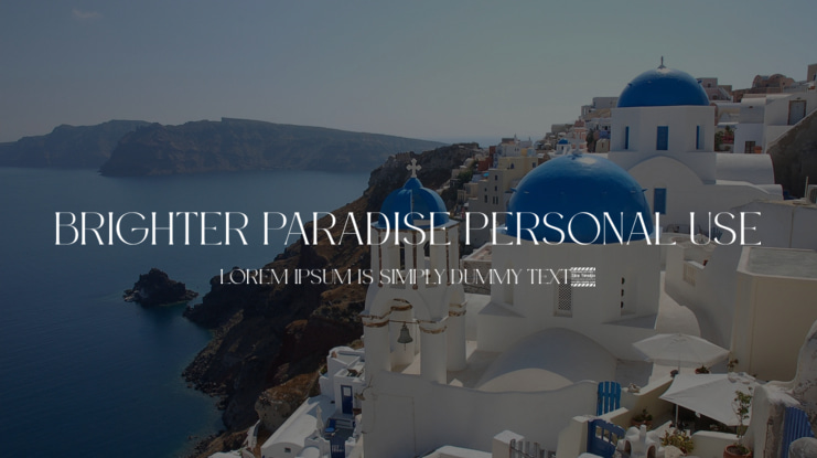 Brighter Paradise Personal Use Font