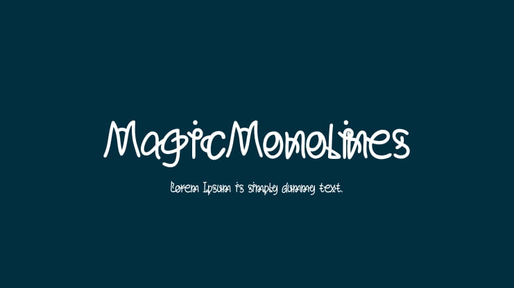 MagicMonolines Font