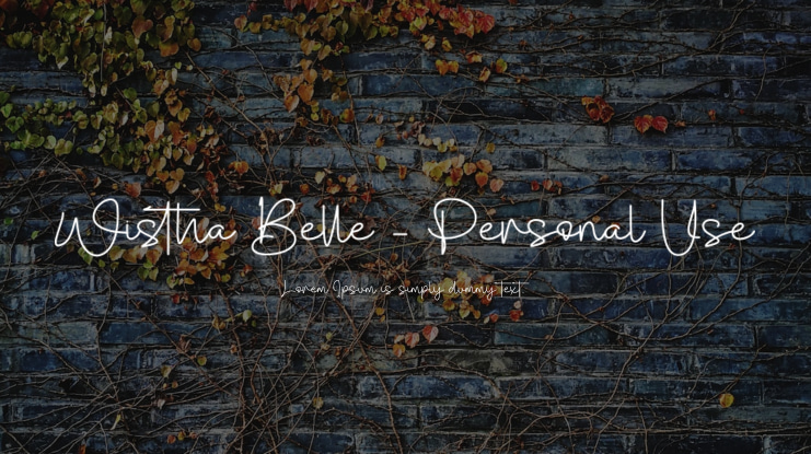 Wistha Belle - Personal Use Font