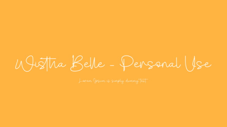 Wistha Belle - Personal Use Font