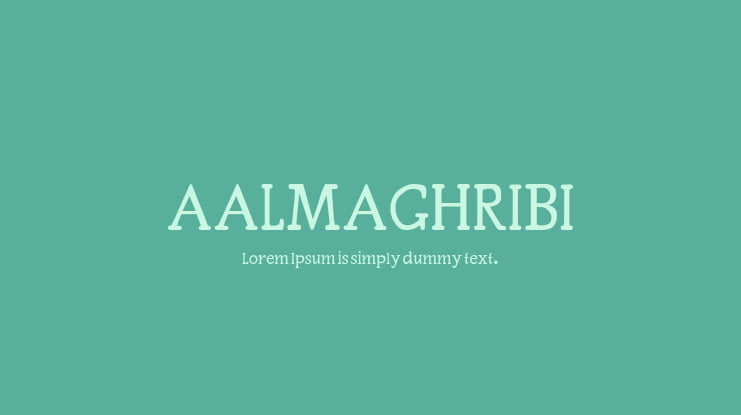 AALMAGHRIBI Font