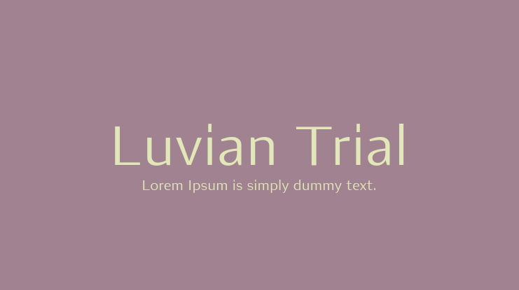 Luvian Trial Font Family
