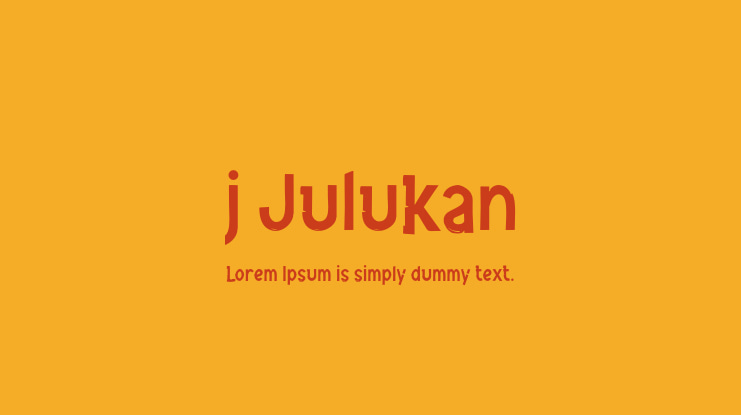 j Julukan Font