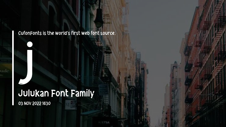 j Julukan Font