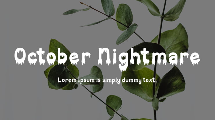 October Nightmare Font