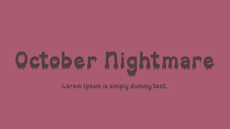 October Nightmare Font