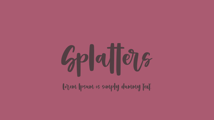 Splatters Font