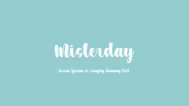 Misterday Font