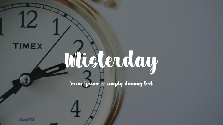 Misterday Font