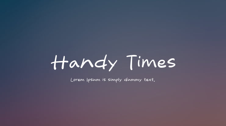 Handy Times Font