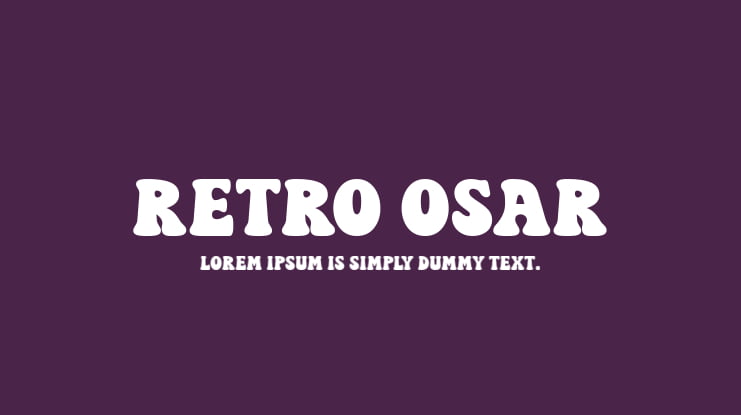 Retro Osar Font Family