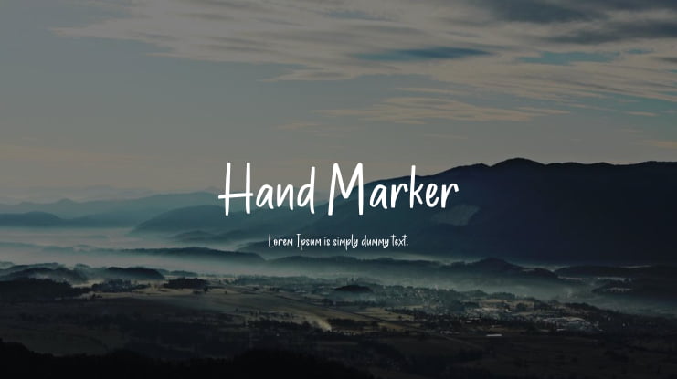 Hand Marker Font
