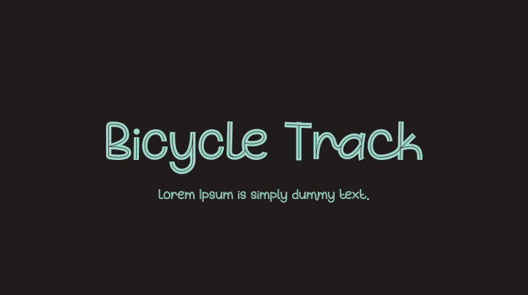 Bicycle Track Font