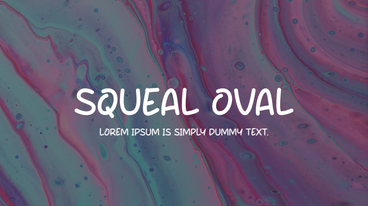 Squeal Oval Font