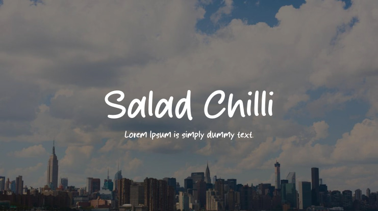Salad Chilli Font